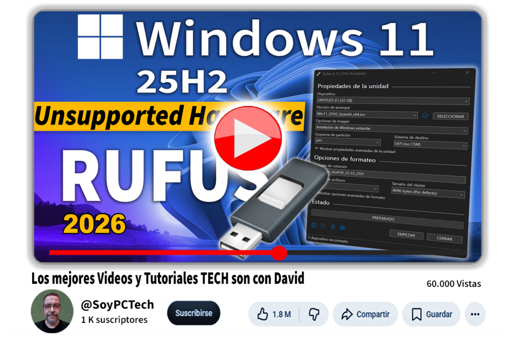 Instala Windows 11 en PC No Compatible, facil, en menos de 5 minutos, legal